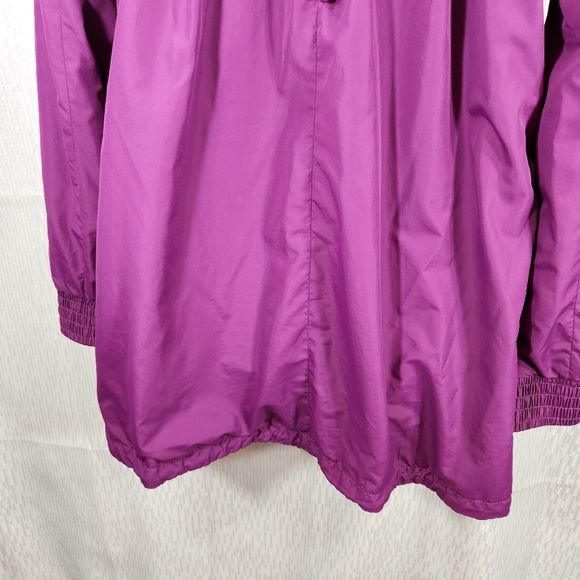Athleta Shock Cord Anorak Hooded Jacket purple neon mesh lining medium - Picture 12 of 16
